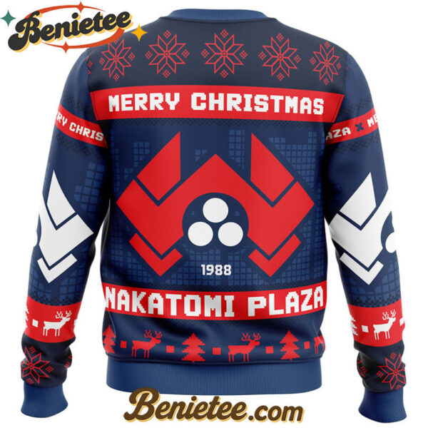 Nakatomi Plaza Die Hard Ugly Christmas Sweater