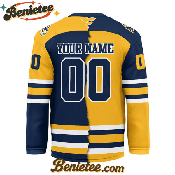Nashville Predators - Premium NHL Personalized Split Color Hockey Jersey