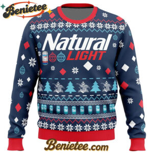 Natural Light Beer Ugly Christmas Sweater