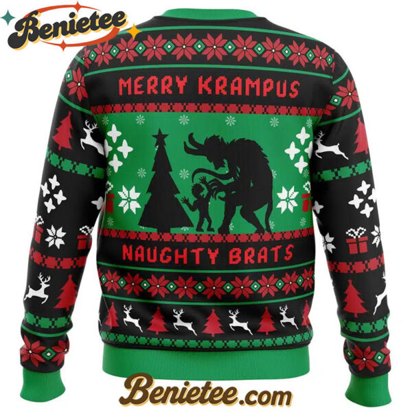 Naughty Brats Krampus Ugly Christmas Sweater