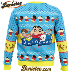 Naughty Shinnosuke Crayon Shin-chan Ugly Christmas Sweater