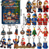 New York Islanders Advent Calendar, Christmas Countdown Advent Calendar Gift Box with 24 Acrylic Ornaments