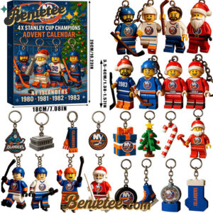 New York Islanders Advent Calendar, Christmas Countdown Advent Calendar Gift Box with 24 Acrylic Ornaments
