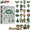 New York Jets 66th Anniversary Pop Advent Calendar, Christmas Countdown Advent Calendar Gift Box with 24 Acrylic Ornaments