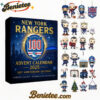 New York Rangers 100th Anniversary Advent Calendar 2025, Christmas Countdown Advent Calendar Gift Box with 24 Acrylic Ornaments
