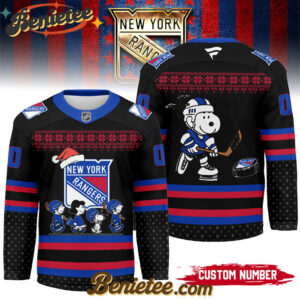 New York Rangers - Premium NHL Peanuts Snoopy Hockey Jersey Ver 2
