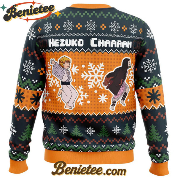 Nezuko Chaaaan Demon Slayer Ugly Christmas Sweater