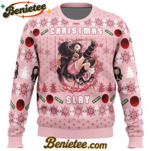 Nezuko Christmas Slay Demon Slayer Ugly Christmas Sweater