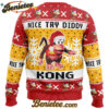 Nice Try Diddy Kong Meme Donkey Kong Ugly Christmas Sweater