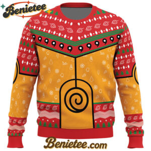 Nine-Tails Chakra Mode Shippuden Ugly Christmas Sweater