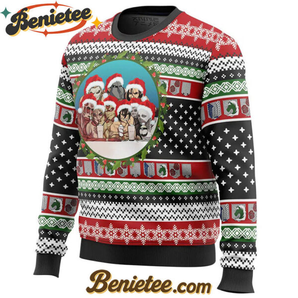 Nine Titans Attack on Titan Ugly Christmas Sweater