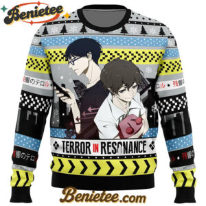 Nine and Twelve Terror in Resonance Ugly Christmas Sweater
