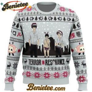 Nine x Lisa x Twelve Terror in Resonance Ugly Christmas Sweater