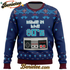 Nintendo made in the 80s Ugly Christmas Sweater