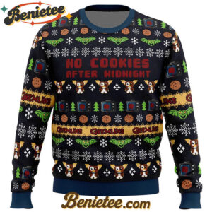 No Cookies After Midnight Gremlins Ugly Christmas Sweater