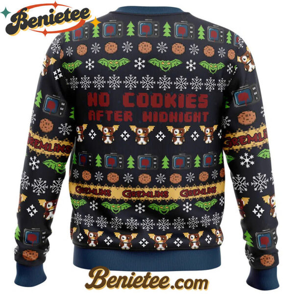 No Cookies After Midnight Gremlins Ugly Christmas Sweater