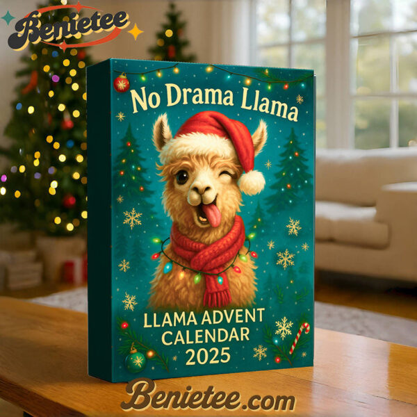 No Drama Llama Advent Calendar 2025, Christmas Countdown Advent Calendar Gift Box with 24 Acrylic Ornaments