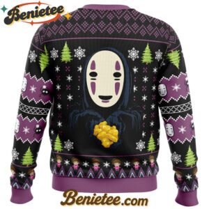 No Face Gold Nuggets Spirited Away Ugly Christmas Sweater
