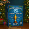 North Carolina Tar Heels Advent Calendar 2025, Christmas Countdown Advent Calendar Gift Box with 24 Acrylic Ornaments