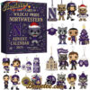 Northwestern Wildcats 149th Anniversary Pop Advent Calendar, Christmas Countdown Advent Calendar Gift Box with 24 Acrylic Ornaments