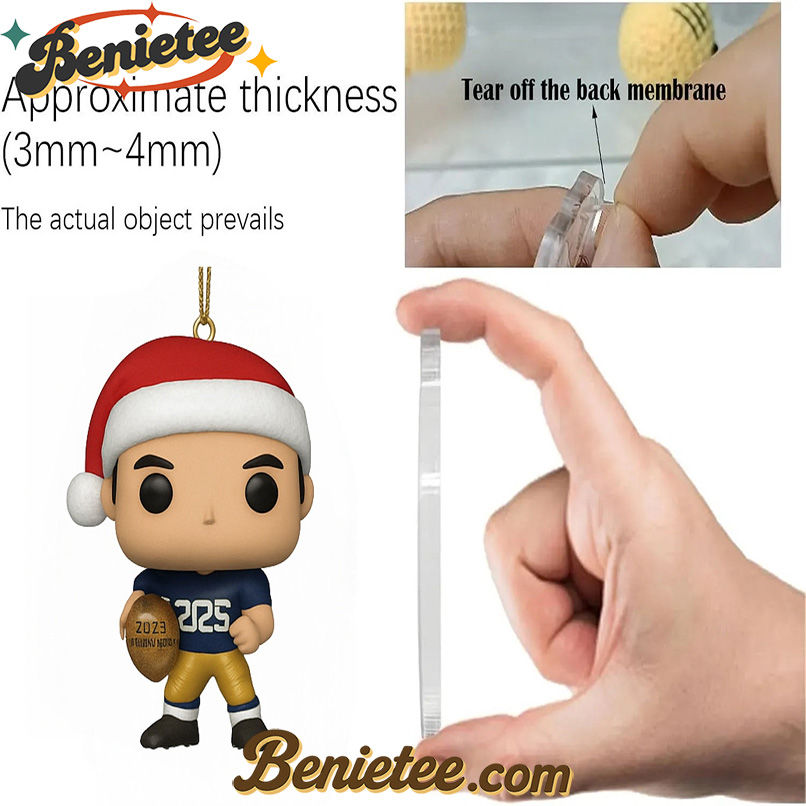 Notre Dame Fighting Irish 138th Anniversary Advent Calendar, Christmas Countdown Advent Calendar Gift Box with 24 Acrylic Ornaments