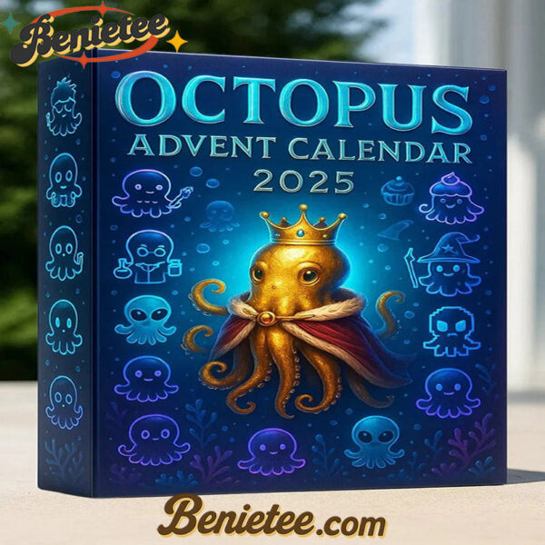 Octopus Advent Calendar 2025, Christmas Countdown Advent Calendar Gift Box with 24 Acrylic Ornaments