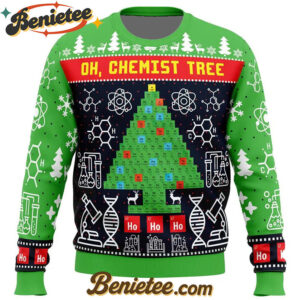 Oh, Chemist Tree Science Ugly Christmas Sweater