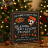 Oklahoma State Cowboys 124th Anniversary Advent Calendar, Christmas Countdown Advent Calendar Gift Box with 24 Acrylic Ornaments