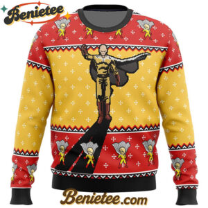 One Punch Man Saitama Shadow Ugly Christmas Sweater
