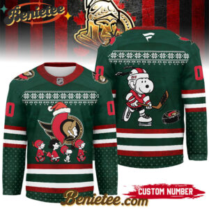 Ottawa Senators - Premium NHL Peanuts Snoopy Hockey Jersey