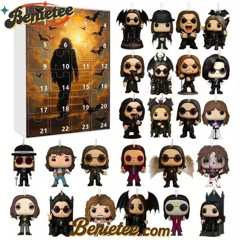 Ozzy Osbourne Advent Calendar 2025, Christmas Countdown Advent Calendar Gift Box with 24 Acrylic Ornaments