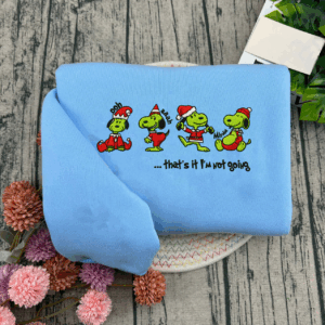 That’s It I’m Not Going Sweatshirt, Funny Christmas T-shirt, Lazy Holiday Hoodie, Cute Cartoon Xmas Shirt, Gift for Snoopy Lovers