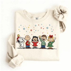 Embroidered Christmas Sweatshirts, Snoopy And Friends Embroidered Hoodie