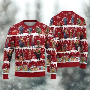 Zootopia Christmas Sweater, Funny Disney Holiday Sweater for Men Women Kid, Nick Judy Chief Bogo Sweater, Winter Party Shirt