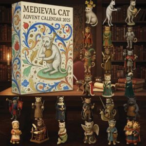 Medieval Cat Advent Calendar 2025: Resin Feline Figurines