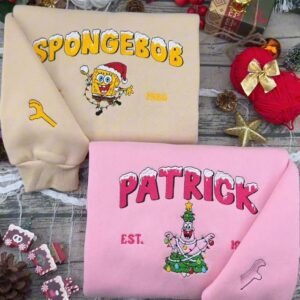 Embroidered SpongeBob and Patrick Sweatshirt