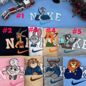 Disney Zootopia 2 Characters Group Vintage Embroidery Sweatshirt, Judy Hopps Nick Wilde Gary De'Snake Hoodie, Zootropolis, Disneyland Family 2025 Trip Shirt