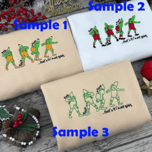 Embroidered That's I'm Not Going Sweatshirt, Funny Grinch Shirt, Merry Grinchmas Shirt, Christmas Gift, Grinch Christmas, Holiday Shirt