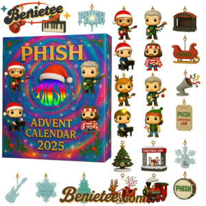 PIH Phish 2025 advent calendar CHRISTMAS GIFT, CHRISTMAS IDEA, Christmas Countdown Advent Calendar Gift Box with 24 Acrylic Ornaments