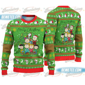 Christmas Peanuts Sweatshirt, Snoopy & Charlie Brown Holiday Ugly CHristmas Sweater