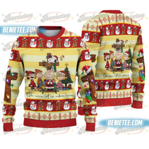 Christmas Snoopy Ugly Sweatshirt, Christmas Cartoon Dog Sweatshirt, Holiday Season Shirt, Cute Dog Sweater