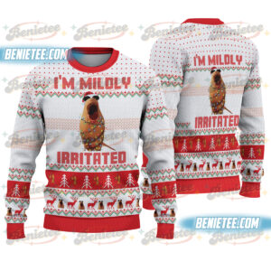 I'm Mildly Irritated Ugly Christmas Sweatshirt, Marcus The Worm Xmas Sweater, Funny Meme Shirt