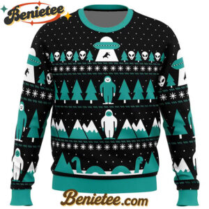Paranormal Xmas Alien Ugly Christmas Sweater