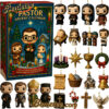 Pastor Advent Calendar, Christmas Countdown Advent Calendar Gift Box with 24 Acrylic Ornaments
