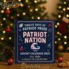 Patriots Nation Advent Calendar, Christmas Countdown Advent Calendar Gift Box with 24 Acrylic Ornaments