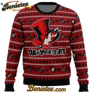 Persona 5 Take Your Heart Ugly Christmas Sweater