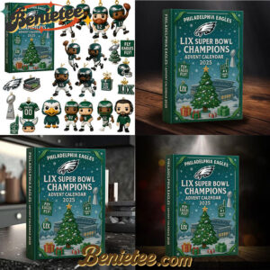 Philadelphia Eagles Advent Calendar 2025 – Super Bowl LIX Champions Edition Christmas Gift, Christmas Idea, Christmas Countdown Advent Calendar Gift Box with 24 Acrylic Ornaments