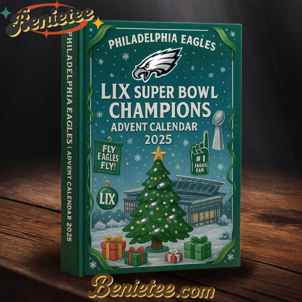 Philadelphia Eagles Advent Calendar 2025 – Super Bowl LIX Champions Edition Christmas Gift, Christmas Idea, Christmas Countdown Advent Calendar Gift Box with 24 Acrylic Ornaments