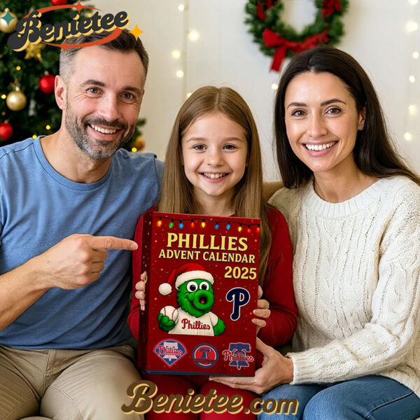 Phillies Advent Calendar 2025, Christmas Countdown Advent Calendar Gift Box with 24 Acrylic Ornaments