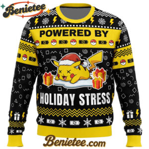 Pikachu Holiday Stress Pokemon Ugly Christmas Sweater